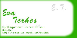 eva terhes business card